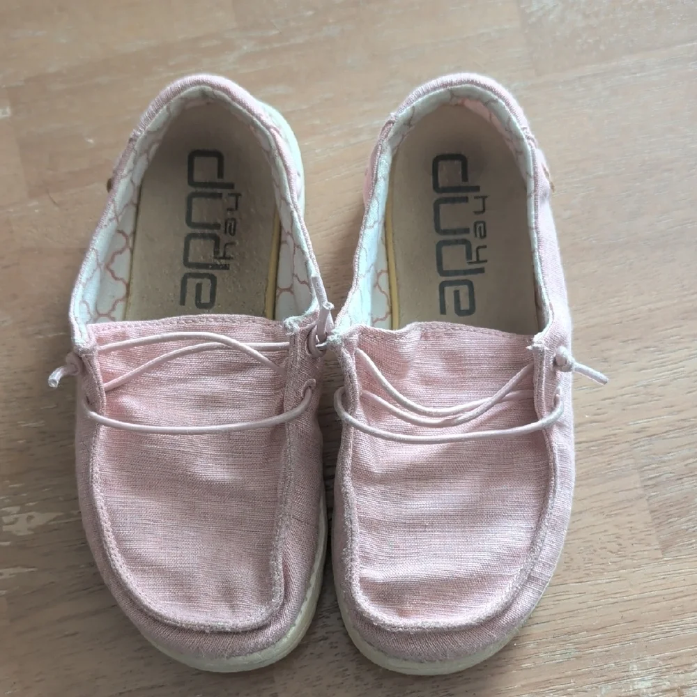 Hey Dude Pink Kids Moccasins